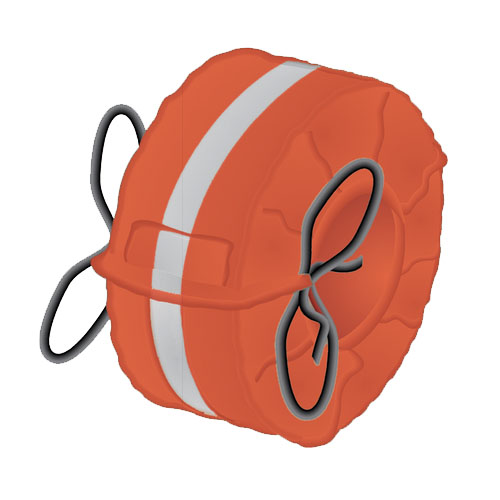 Spritzschutzband aus PTFE f&uuml;r geflanschte Armaturen DIN/ANSI/BS*, Farbe Orange gemsicht